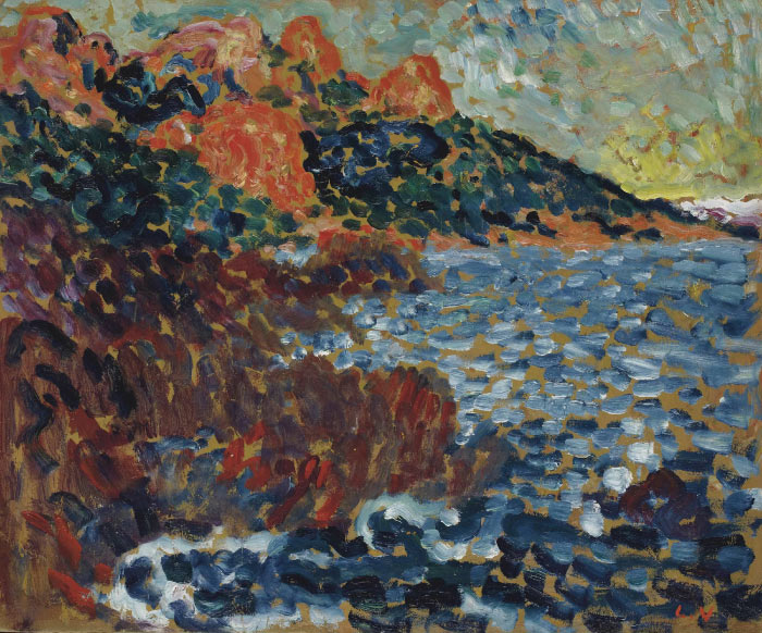 路易斯·沃塔特(Louis Valtat)高清作品-红岩海岸，1903年