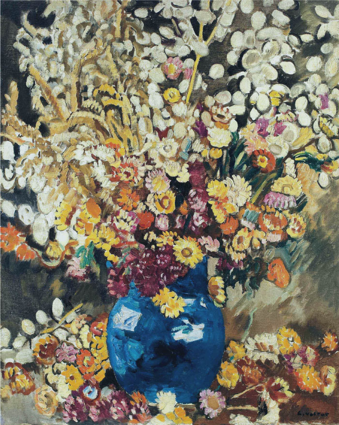 路易斯·沃塔特(Louis Valtat)高清作品-蓝色花瓶