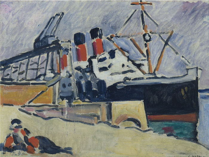 路易斯·沃塔特(Louis Valtat)高清作品-港口远洋班轮1930年