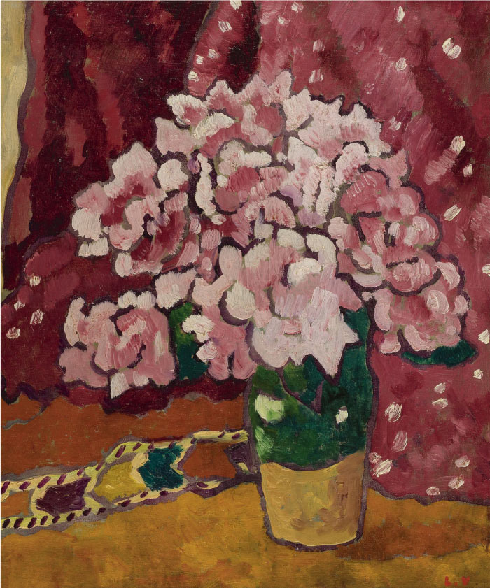 ·沃塔特(Louis Valtat)高清作品-《粉红色的花朵》，1939年