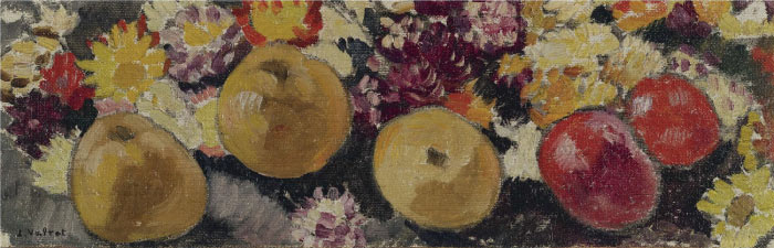 路易斯·沃塔特(Louis Valtat)高清作品-五个苹果和花