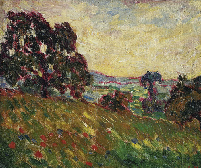 路易斯·沃塔特(Louis Valtat)高清作品-诺曼底风景，1915年