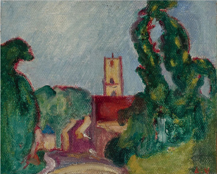 路易斯·沃塔特(Louis Valtat)高清作品-诺曼底风景，1908年