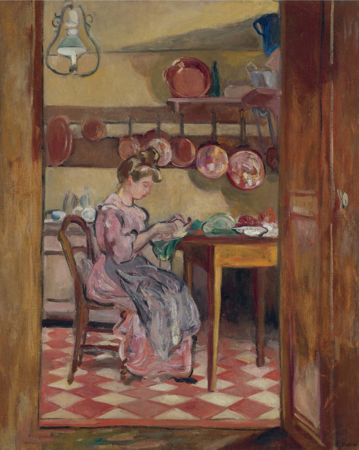 路易斯·沃塔特(Louis Valtat)高清作品-路易斯·沃塔特(Louis Valtat)高清作品-《厨房里的女人》,1905年