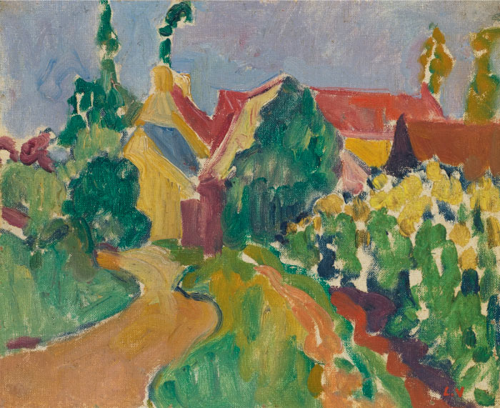 路易斯·沃塔特(Louis Valtat)高清作品-诺曼底的村庄 1905年