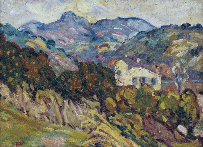 路易斯·沃塔特(Louis Valtat)高清作品-山下的乡间别墅，1903年