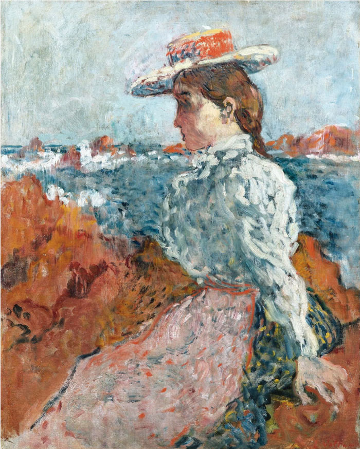 路易斯·沃塔特(Louis Valtat)高清作品-坐在岩石上的女人
