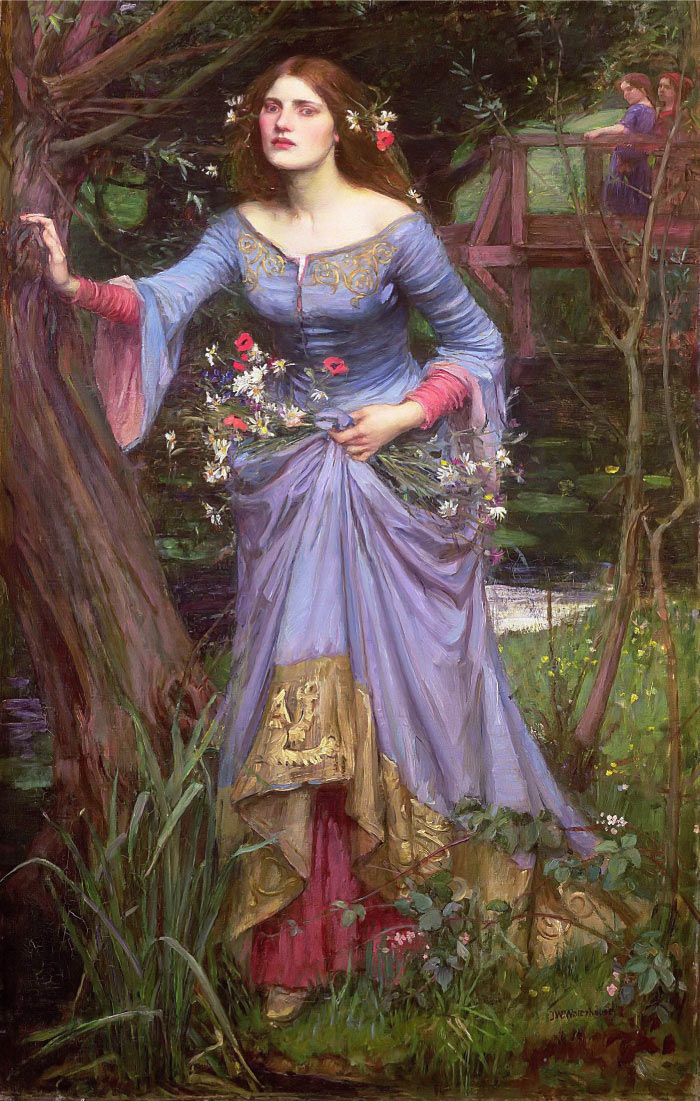沃特豪斯(John William Waterhouse) 高清作品-52 奥菲莉娅