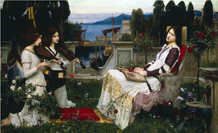 沃特豪斯(John William Waterhouse) 高清作品-64 圣塞西莉亚