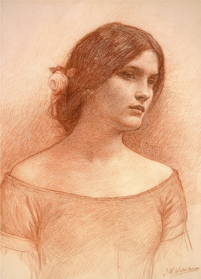 沃特豪斯(John William Waterhouse) 高清作品-69 克莱尔夫人肖像