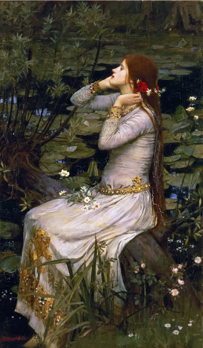 沃特豪斯(John William Waterhouse) 高清作品-53 奥菲莉娅