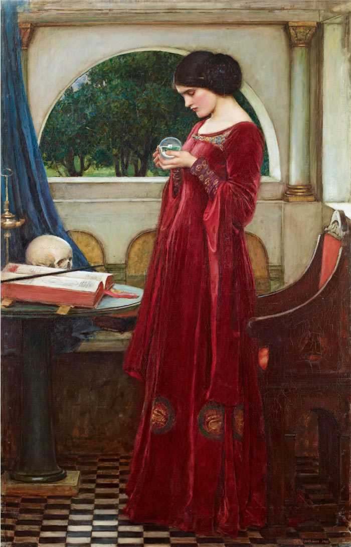 沃特豪斯(John William Waterhouse) 高清作品-74 水晶球