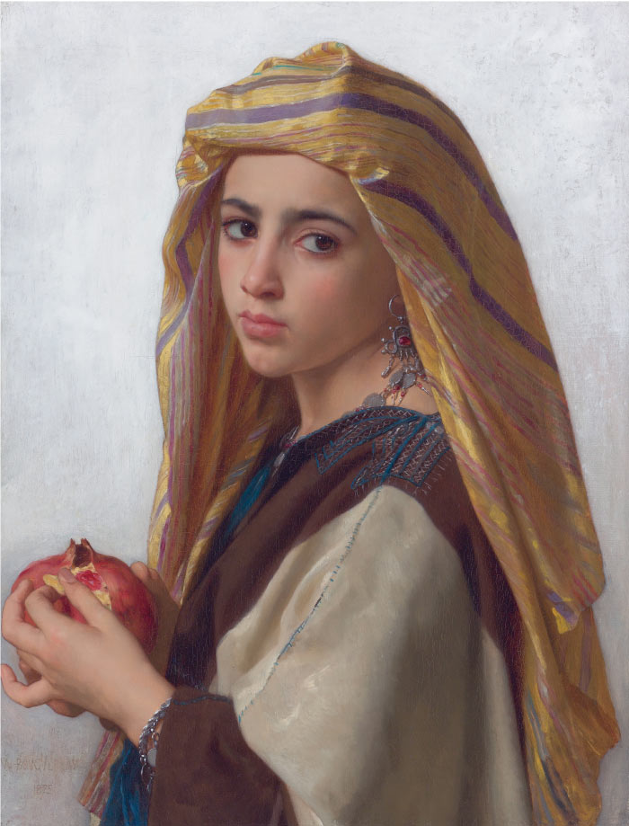 威廉·阿道夫·布格罗(William Adolphe Bouguereau)高清作品-女孩与石榴