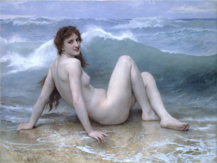 威廉·阿道夫·布格罗(William Adolphe Bouguereau)高清作品-波浪