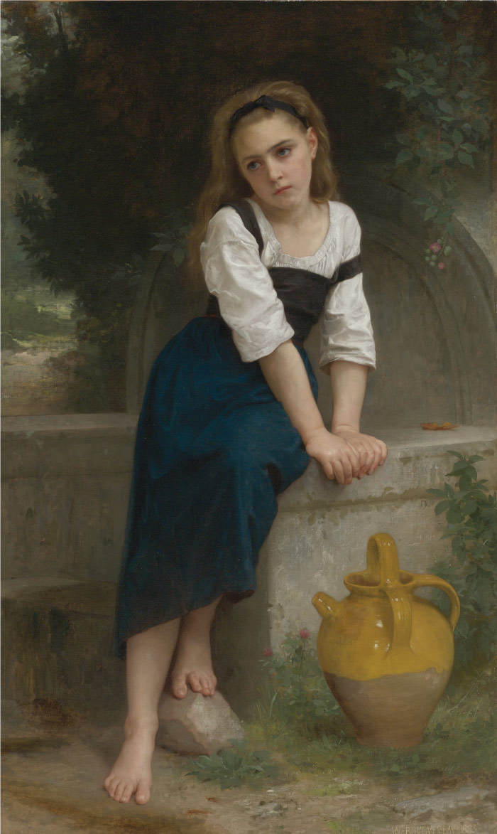 威廉·阿道夫·布格罗(William Adolphe Bouguereau)高清作品-春天的孤儿