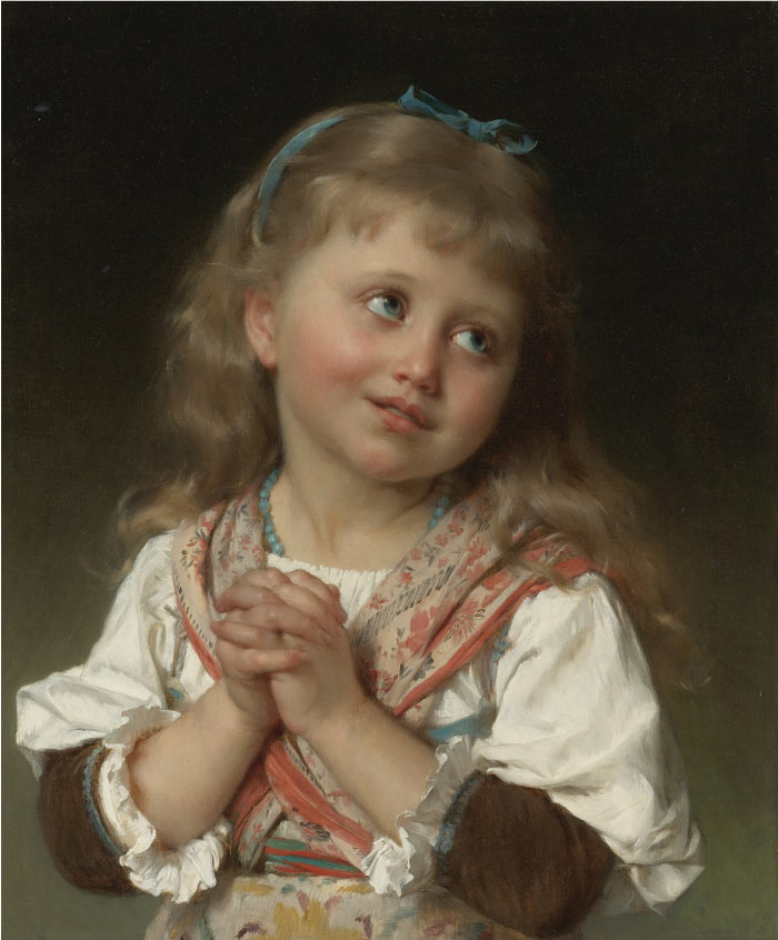威廉·阿道夫·布格罗(William Adolphe Bouguereau)高清作品-小女孩