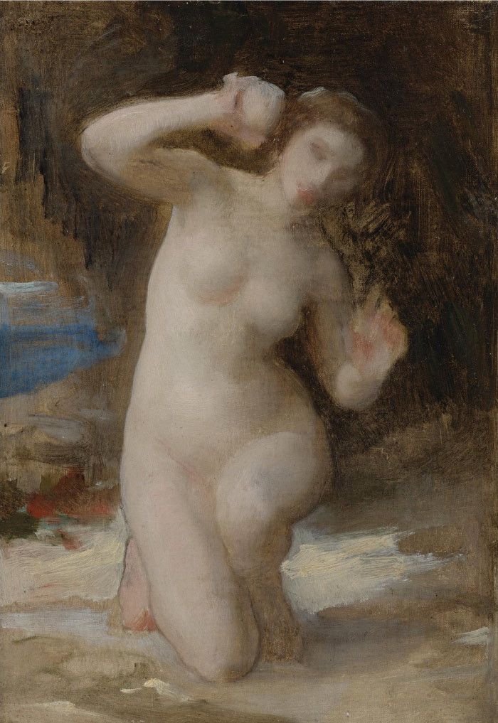 威廉·阿道夫·布格罗(William Adolphe Bouguereau)高清作品-女人与海螺