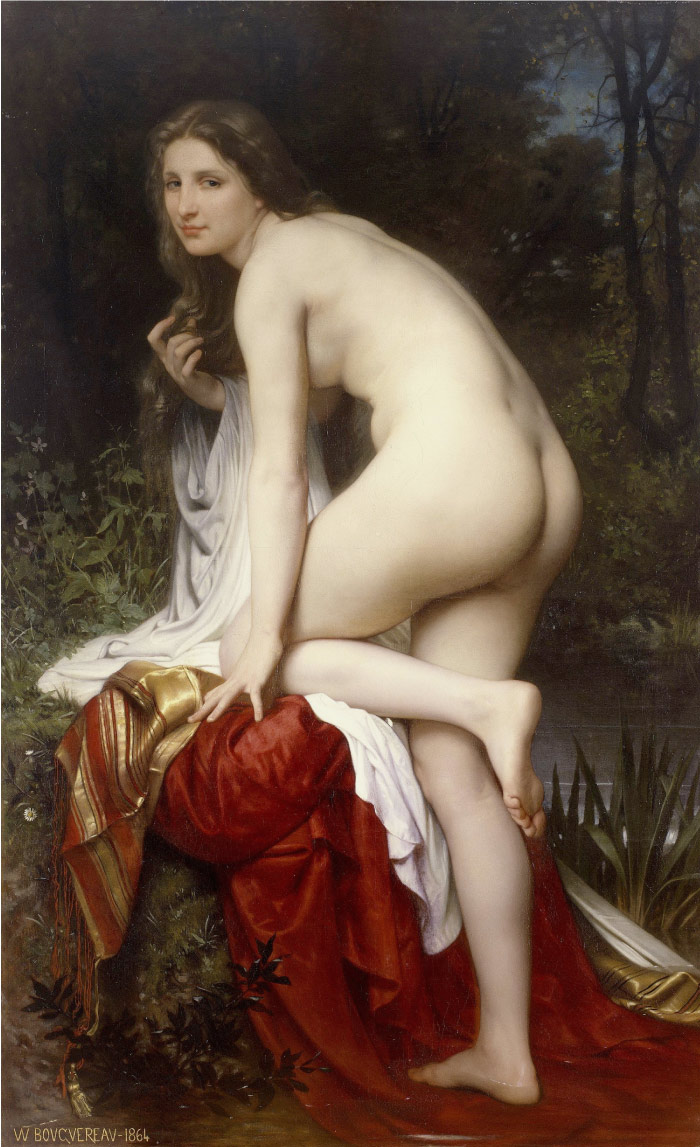 威廉·阿道夫·布格罗(William Adolphe Bouguereau)高清作品-浴女
