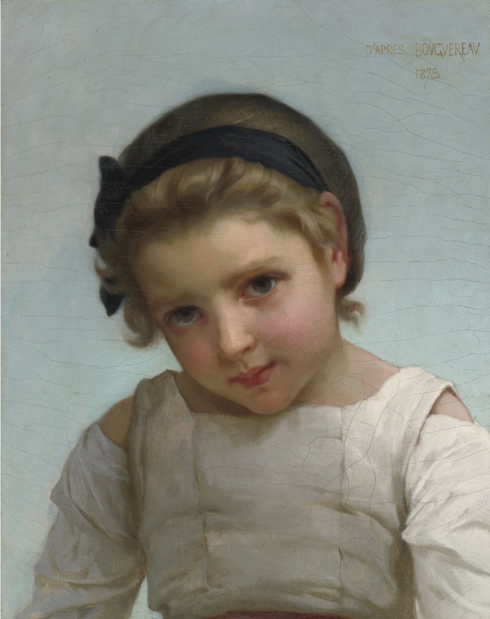 威廉·阿道夫·布格罗（William Adolphe Bouguereau)高清作品-小女孩的肖像