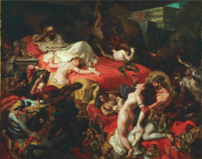 欧仁·德拉克鲁瓦（Eugene Delacroix）高清作品 -《 沙丹纳波之死》