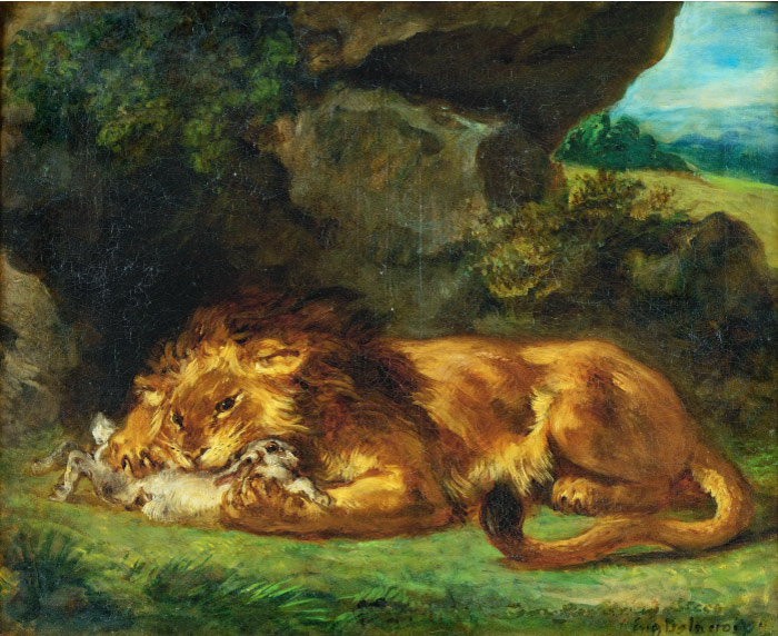 欧仁·德拉克鲁瓦（Eugene Delacroix）高清作品 -狮子