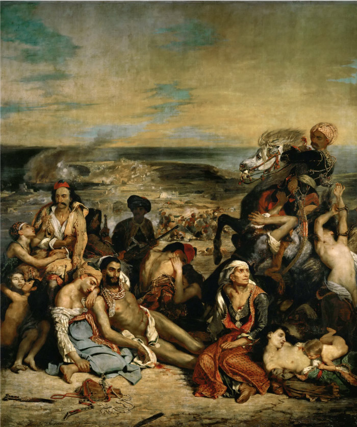 欧仁·德拉克鲁瓦（Eugene Delacroix）高清作品 -《希阿岛的屠杀》