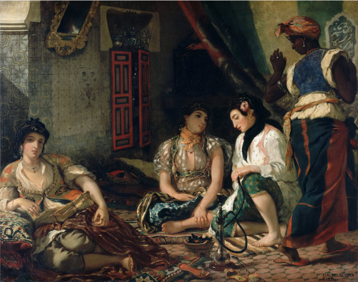 欧仁·德拉克鲁瓦(Eugene Delacroix)高清作品 - 阿尔及利亚女人