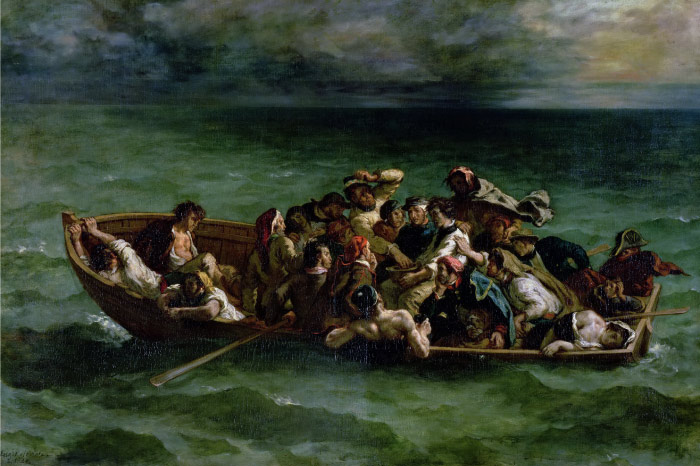 欧仁·德拉克鲁瓦（Eugene Delacroix）高清作品 -《唐璜遇海难》