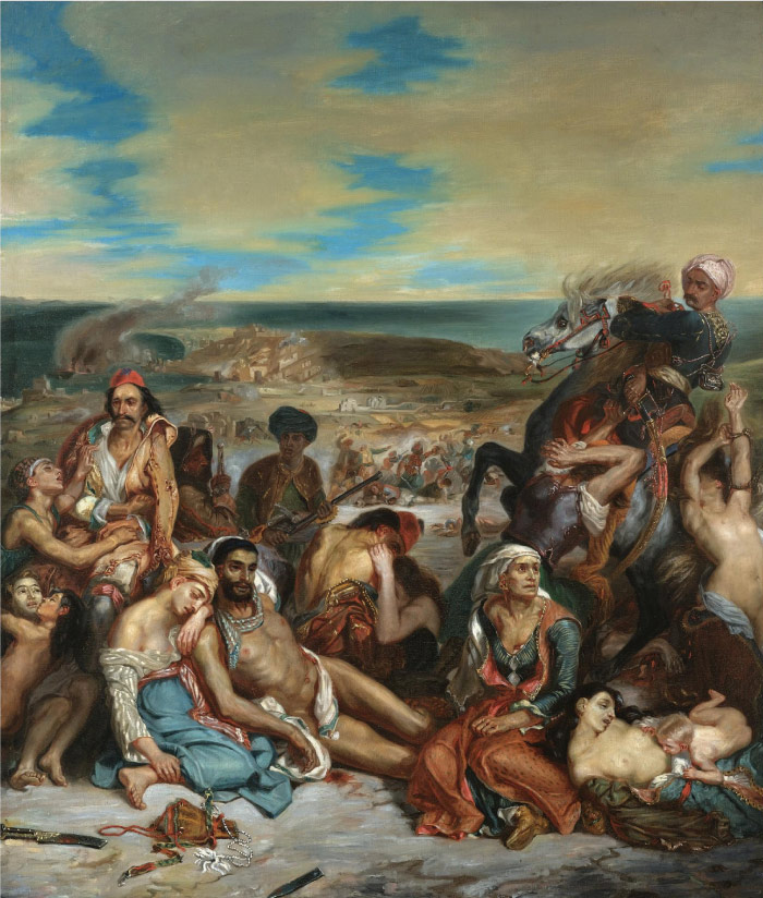 欧仁·德拉克鲁瓦（Eugene Delacroix）高清作品 -The Massacre at Chios