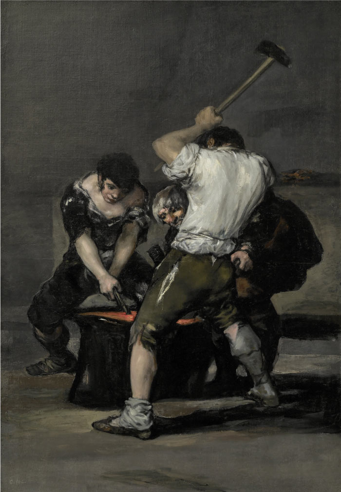 戈雅 (Francisco de Goya y Lucientes)高清作品-铁匠铺