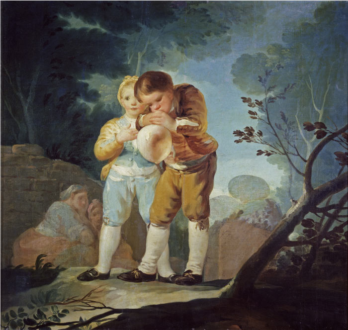戈雅 （Francisco de Goya y Lucientes）高清作品-孩子们吹气球