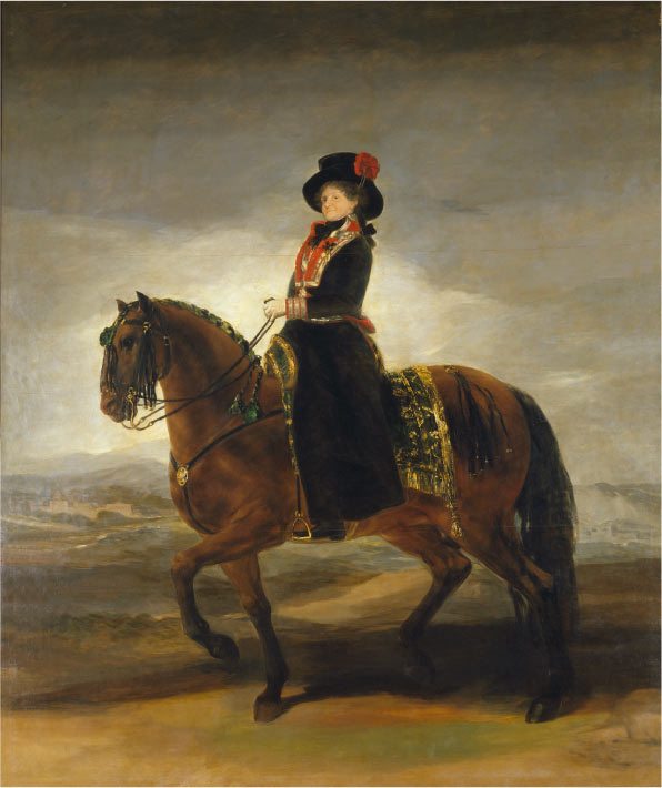 戈雅 (Francisco de Goya y Lucientes)高清作品-玛丽亚路易莎女王骑马