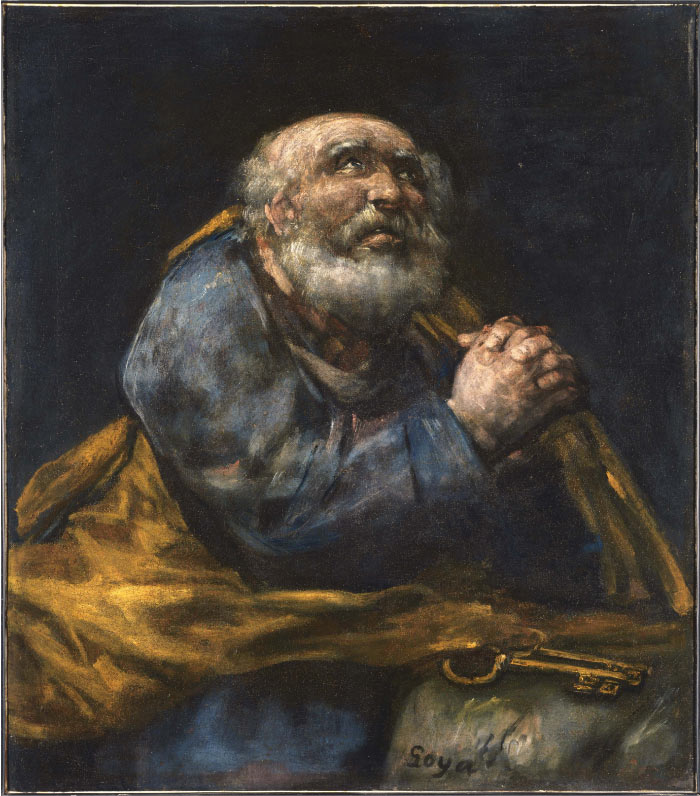 戈雅 （Francisco de Goya y Lucientes）高清作品-悔改的圣彼得