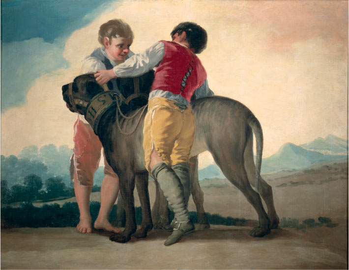 戈雅 （Francisco de Goya y Lucientes）高清作品-带獒的男孩