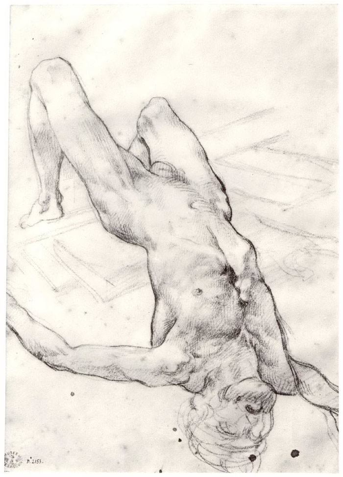 西奥多·杰利柯(Théodore Géricault)高清作品(2) 男人体素描