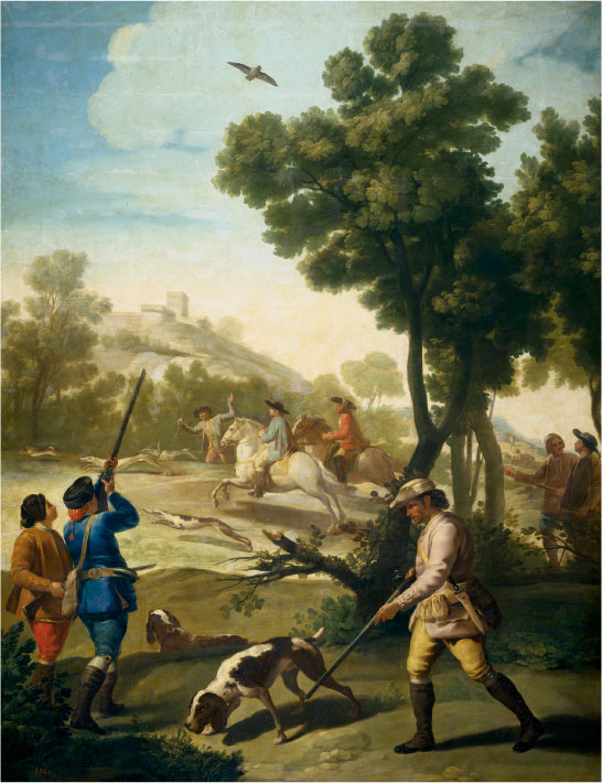 戈雅 （Francisco de Goya y Lucientes）高清作品-狩猎队