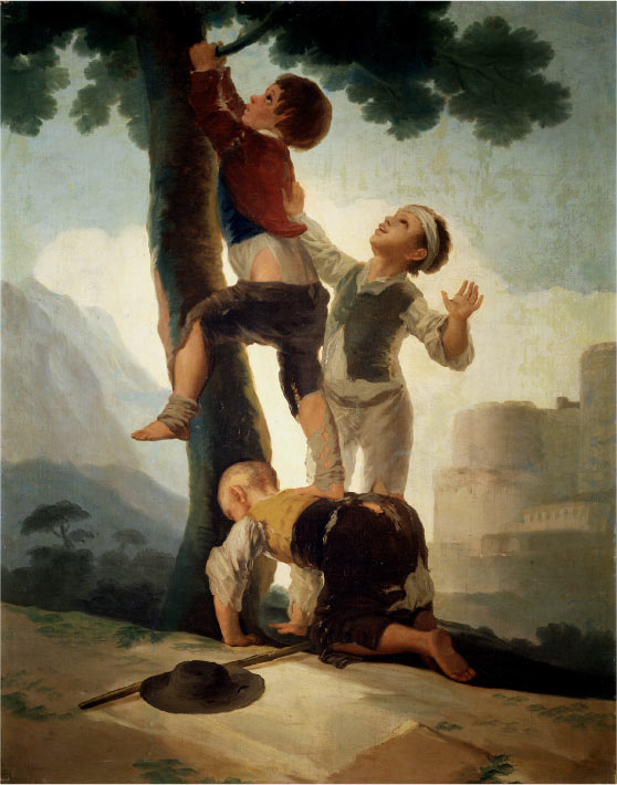 戈雅 （Francisco de Goya y Lucientes）高清作品-男孩子爬树