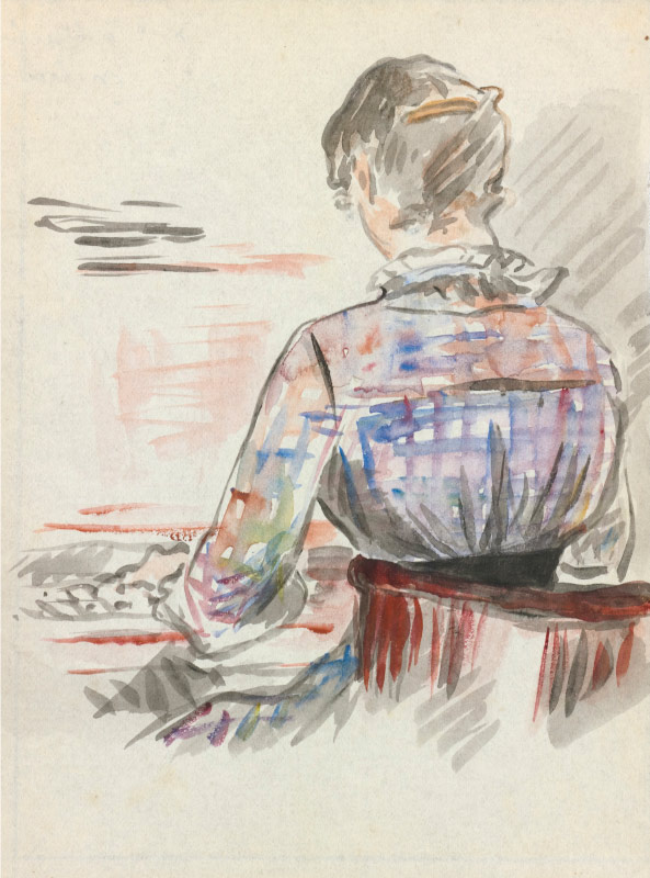 爱德华·马奈（édouard Manet）高清作品-弹钢琴的女人