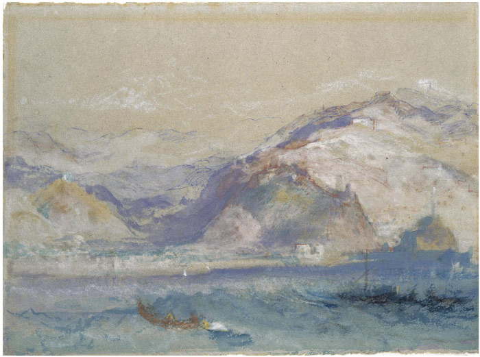 特纳（J. M. W. Turner）高清作品-《来自大海的热那亚》
