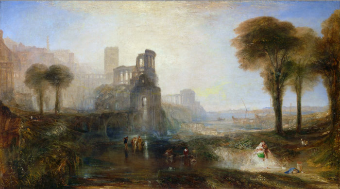 特纳（J. M. W. Turner）高清作品-卡里古拉的宫殿和桥梁