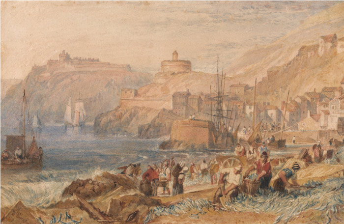 特纳（J. M. W. Turner）高清作品-劳作的渔民油画