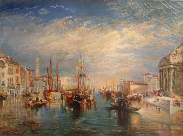 特纳（J. M. W. Turner）高清作品-威尼斯港口油画