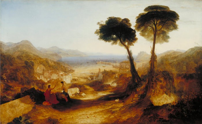 特纳（J. M. W. Turner）高清作品-贝亚湾，阿波罗与女先知