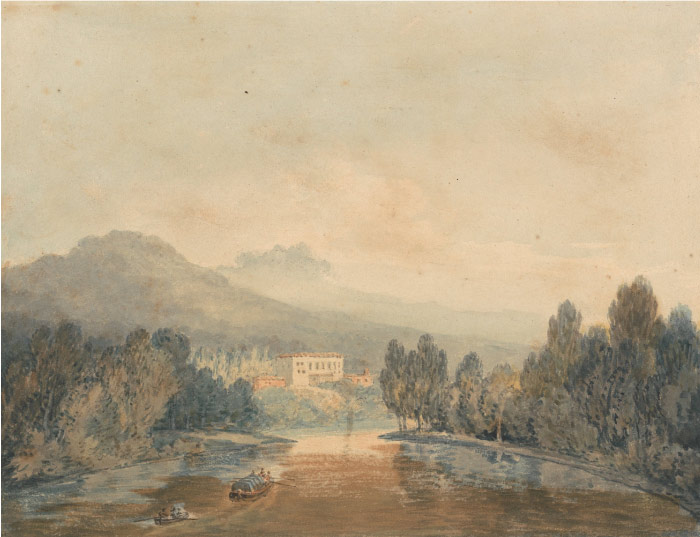 特纳（J. M. W. Turner）高清作品-河流风景油画