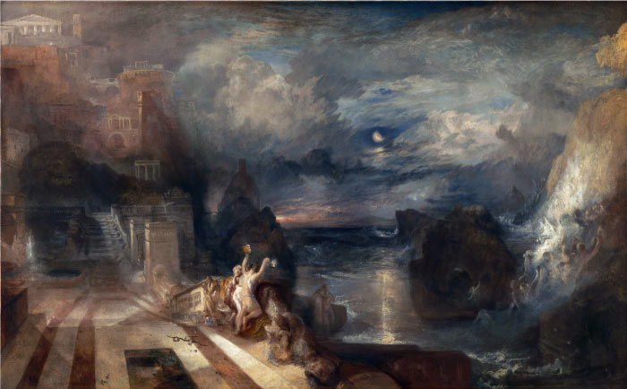 特纳（J. M. W. Turner）高清作品-勒安得耳与赫洛