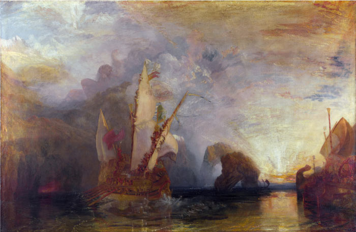 特纳（J. M. W. Turner）高清作品-归航的战舰