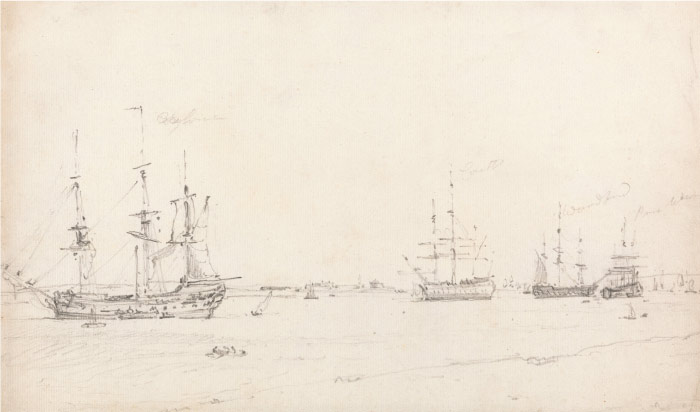 康斯坦布尔（John Constable）高清作品-帆船