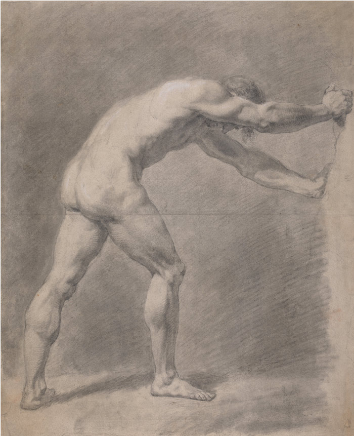 康斯坦布尔（John Constable）高清作品-男性裸体素描