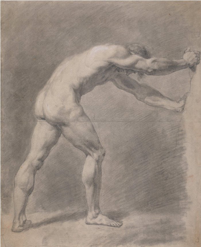 康斯坦布尔(John Constable)高清作品-男性裸体素描