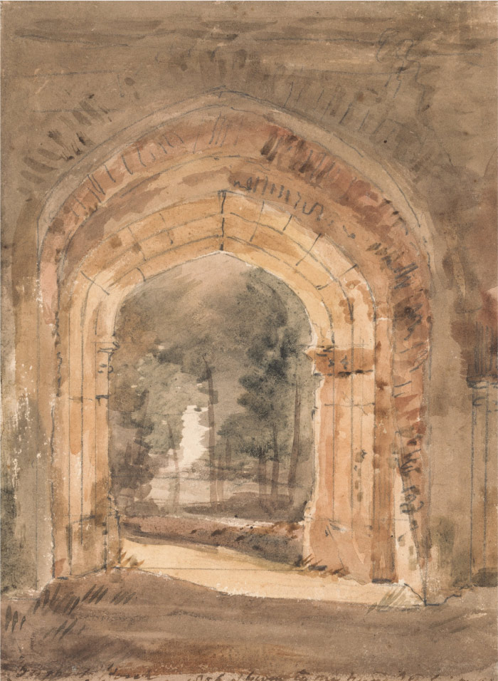 康斯坦布尔(John Constable)高清作品-东伯格霍尔特教堂